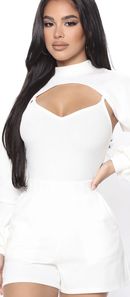 Brand new white fashion nova 3 piece set